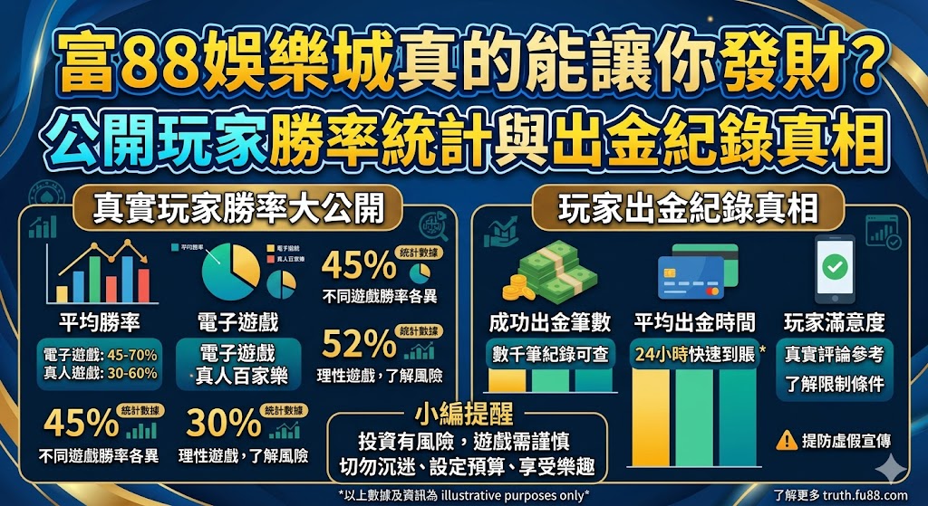 富88娛樂城真的能讓你發財?公開玩家勝率統計與出金紀錄真相